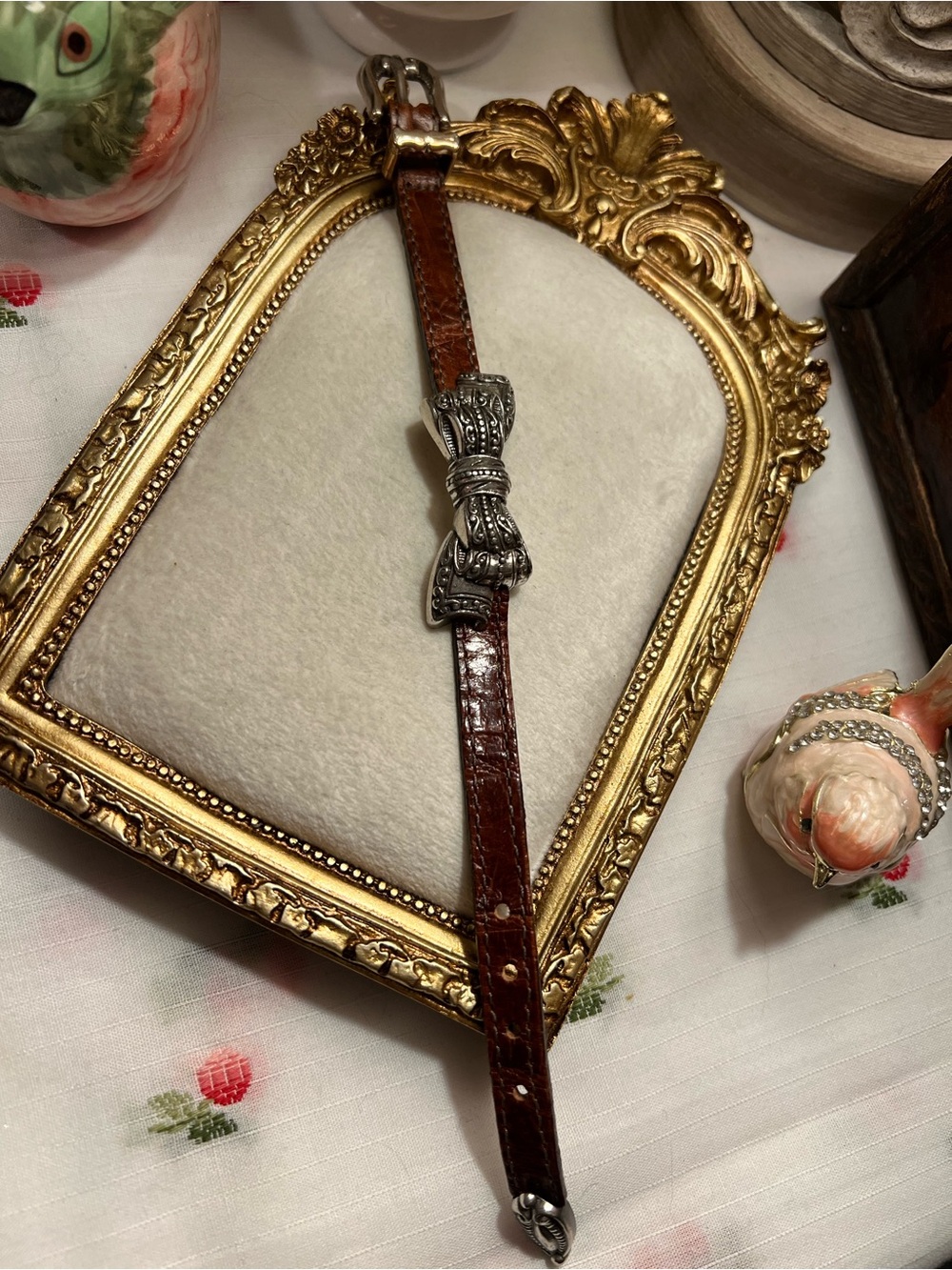 Vintage Brighton Leather Watch-Style Bracelet